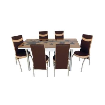 Set masa extensibila cu 6 scaune 2361 - design eleganta si functionalitate